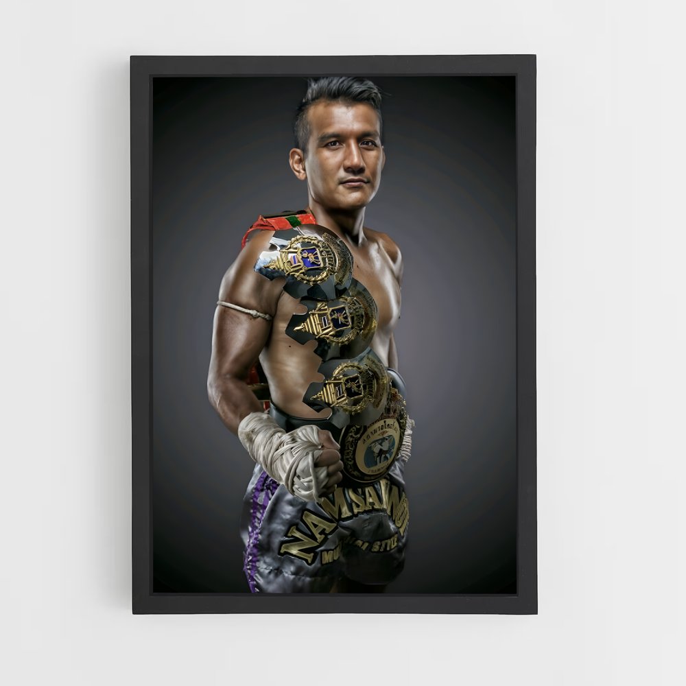 Poster Champion au Sang – affiche Muay Thai (vue 2)